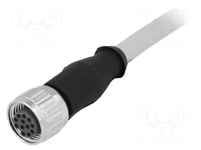HARTING Conector M12 hembra de 12 pines con cable de 2 m HARTING Conector M12 hembra de 12 pines con cable de 2 m