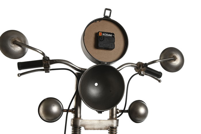 DKD Home Decor Reloj de Pared Loft Plateado Negro 60 x 30 x 78 cm