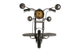 DKD Home Decor Reloj de Pared con Estantería Metal 60x30x78 Plateado y Negro
