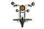DKD Home Decor Reloj de Pared con Estantería Metal 60x30x78 Plateado y Negro