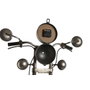 DKD Home Decor Reloj de Pared con Estantería Metal 60x30x78 Plateado y Negro