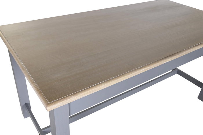 DKD Home Decor Mesa Comedor Victoria Tradicional Gris Natural 81.5 x 78 x 161.5 cm