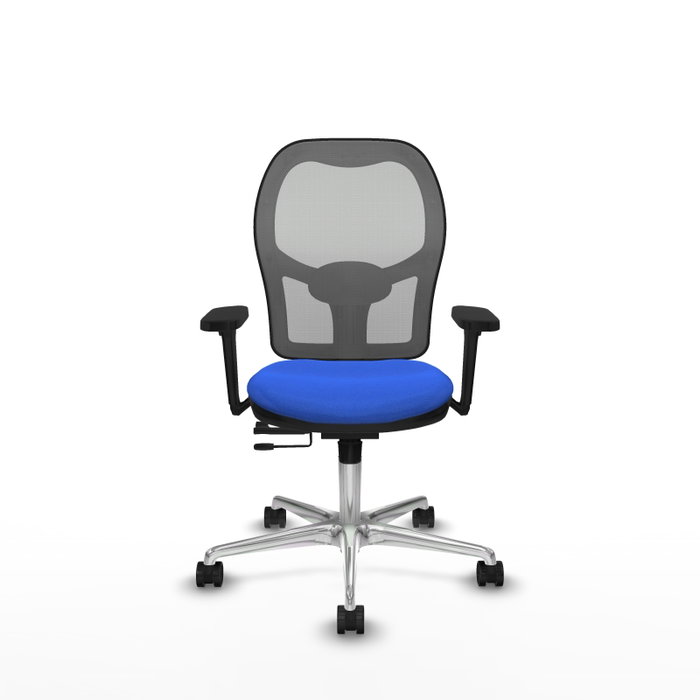 PIQUERAS Y CRESPO Silla de oficina Jorquera con mecanismo Sincro/Traslack, Azul y Gris