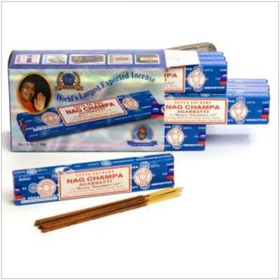 S&S Nag Champa Agarbati Sai Baba Incienso 15g 10 unidades