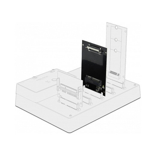 DeLOCK Adaptador de interfaz de tarjetas de ranura mSATA a SATA de 22 pines macho
