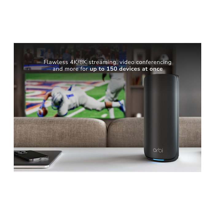 NETGEAR Orbi 870 Sistema de Malla Wi-Fi 7 (802.11be) Tribanda (2.4 GHz / 5 GHz / 6 GHz) Negro, Cobertura 836 m² NETGEAR Orbi 870 Sistema de Malla Wi-Fi 7 (802.11be) Tribanda (2.4 GHz / 5 GHz / 6 GHz) Negro, Cobertura 836 m²