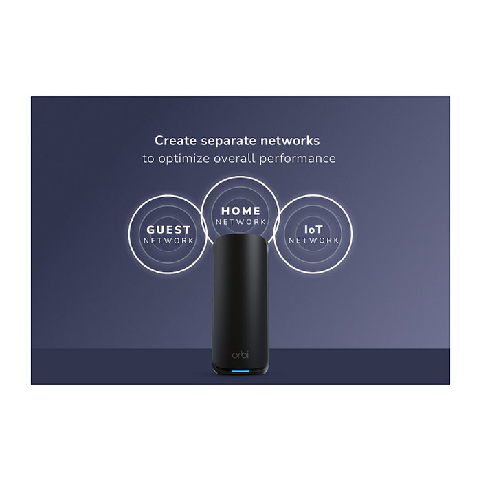 NETGEAR Orbi 870 Sistema de Malla Wi-Fi 7 (802.11be) Tribanda (2.4 GHz / 5 GHz / 6 GHz) Negro, Cobertura 836 m² NETGEAR Orbi 870 Sistema de Malla Wi-Fi 7 (802.11be) Tribanda (2.4 GHz / 5 GHz / 6 GHz) Negro, Cobertura 836 m²