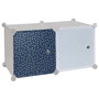 Home Deco Kids Vallee Outlet Estantería Modular 2 Cubos Azul 34x32x63 cm con Puerta