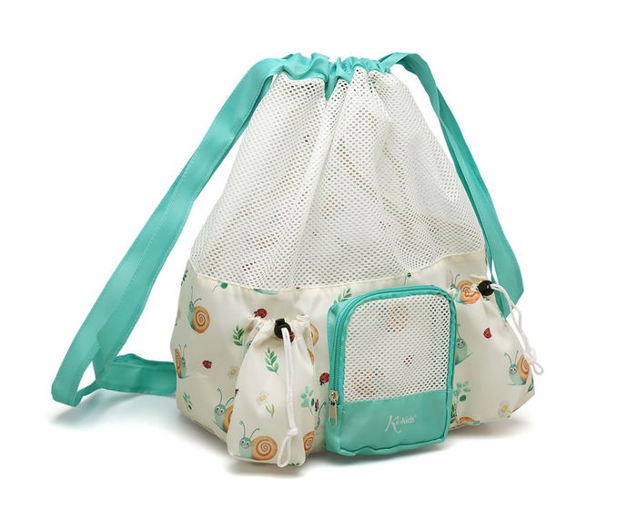 KioKids Bolsa de Playa Caracoles Beige Happy Summer