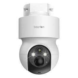 Bea-fon SAFER 3S Pro Cámara de Seguridad IP Exterior Inalámbrica, Compatible Tuya Alexa Google, 3MP 2K Visión Nocturna, Batería/Solar, IP65, Blanco