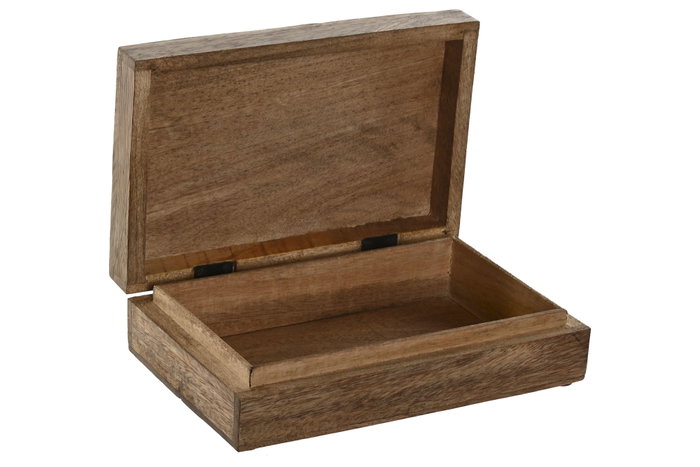 DKD Home Decor Set de 2 Cajas de Mango Lacado Azul con Detalles de Langosta