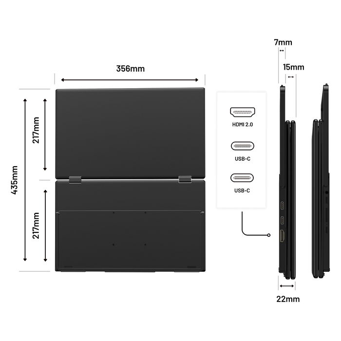 JAPANNEXT JN-DMD-IPS156F Monitor IPS FHD de 15.6 Pulgadas (39.62 cm) 1920x1080, 60 Hz, 20 ms, HDMI, USB-C, Negro, con montaje VESA JAPANNEXT JN-DMD-IPS156F Monitor IPS FHD de 15.6 Pulgadas (39.62 cm) 1920x1080, 60 Hz, 20 ms, HDMI, USB-C, Negro, con montaje VESA