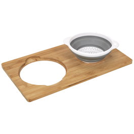 Cook Concept Tabla para Cortar con Escurridor de Silicona en Bambú