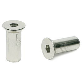 HERRAJES ALK Tubo Union 4 Cabeza Cónica D8 M6X20 Zincado