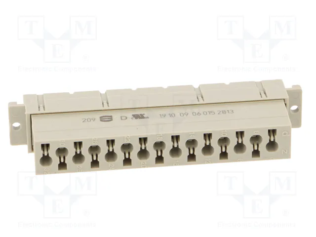 HARTING Conector de datos DIN 41612 hembra de 15 pines recto HARTING Conector de datos DIN 41612 hembra de 15 pines recto