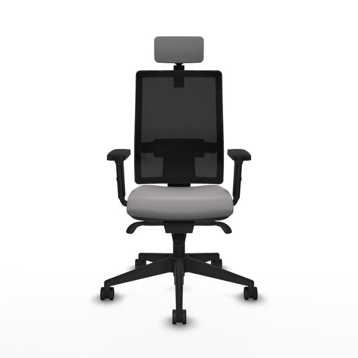 PIQUERAS Y CRESPO Silla de oficina Horna Gris con Malla Negra PIQUERAS Y CRESPO Silla de oficina Horna Gris con Malla Negra