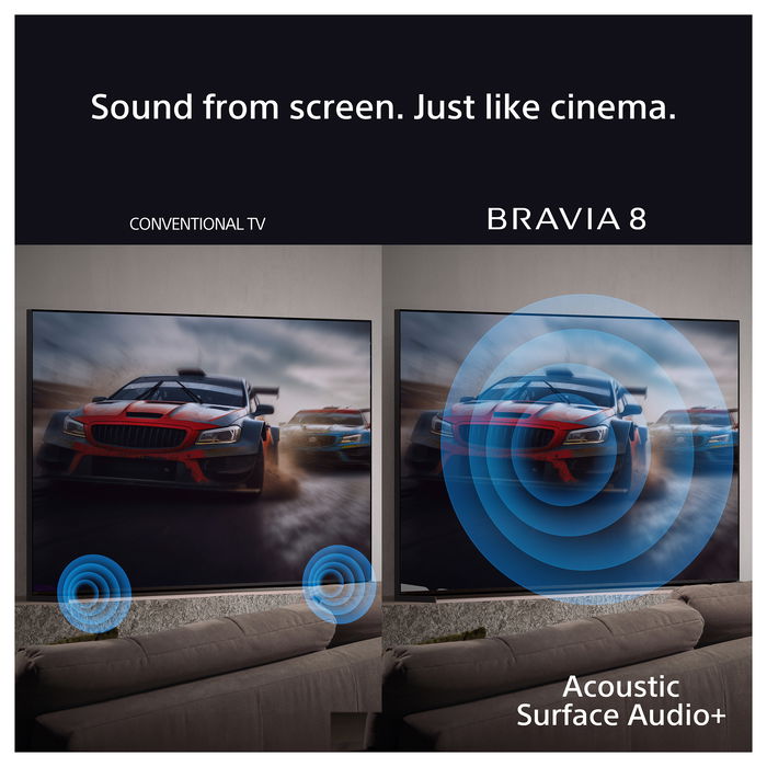 SONY FWD-77XR80 Smart TV OLED 77" (195 cm) 4K Ultra HD 3840x2160, Android TV 12, WiFi 6, Bluetooth 5.3, HDR10, Dolby Vision, HDMI 4x, 120 Hz, VRR, Negro