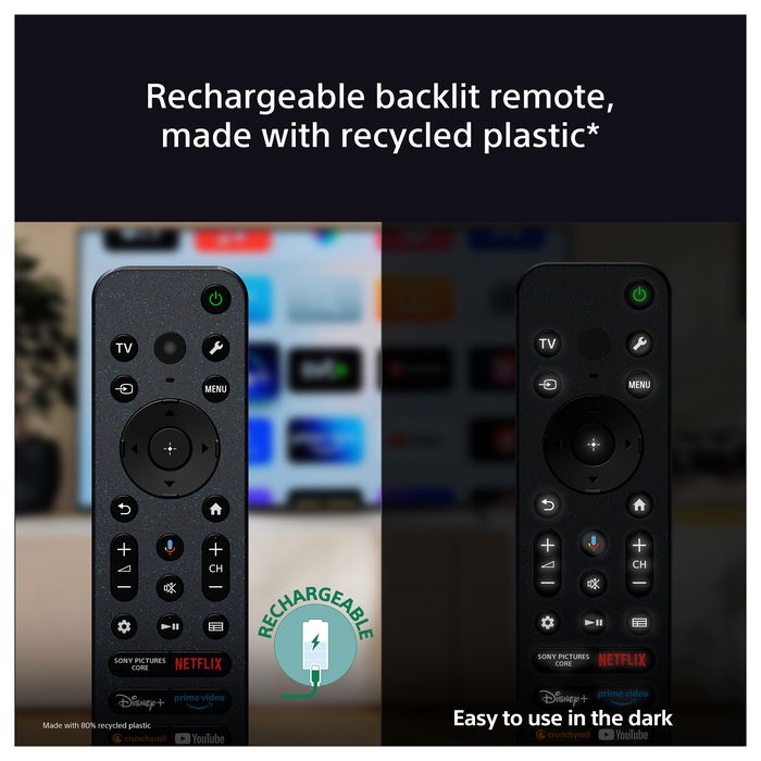 SONY FWD-77XR80 Smart TV OLED 77" (195 cm) 4K Ultra HD 3840x2160, Android TV 12, WiFi 6, Bluetooth 5.3, HDR10, Dolby Vision, HDMI 4x, 120 Hz, VRR, Negro