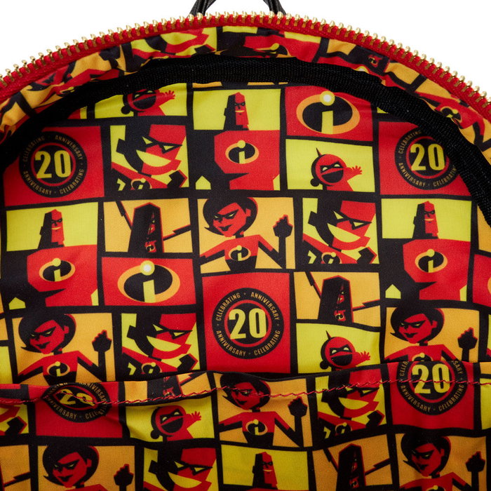 Loungefly Mochila 20th Anniversary Los Increibles Disney Pixar 30cm Piel Vegana Metalizada