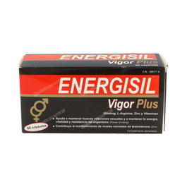 Energisil Vigor Plus Ginseng Arginina Vitaminas Zinc 60 Cápsulas