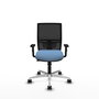 PIQUERAS Y CRESPO Silla de oficina Yunquera con mecanismo Sincro/Traslack Azul cielo y Negro