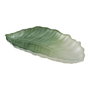 Ixia Bandeja Hoja Verde de Cristal Decoración 31 x 18 cm