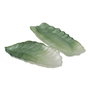 Ixia Bandeja Hoja Verde de Cristal Decoración 31 x 18 cm