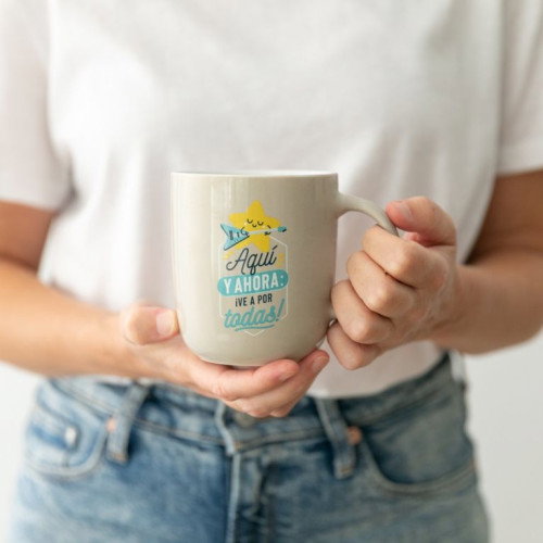 Mr. Wonderful Taza WOA11292ES TAZA - AQUÍ Y AHORA: ¡VE A POR TODAS! Cerámica Multicolor 0,37 L Mr. Wonderful Taza WOA11292ES TAZA - AQUÍ Y AHORA: ¡VE A POR TODAS! Cerámica Multicolor 0,37 L