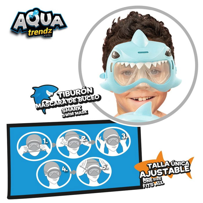 Set de pistola de agua y máscara de buceo Eolo Tiburón 18 x 15 x 8,5 cm (4 Unidades) Set de pistola de agua y máscara de buceo Eolo Tiburón 18 x 15 x 8,5 cm (4 Unidades)