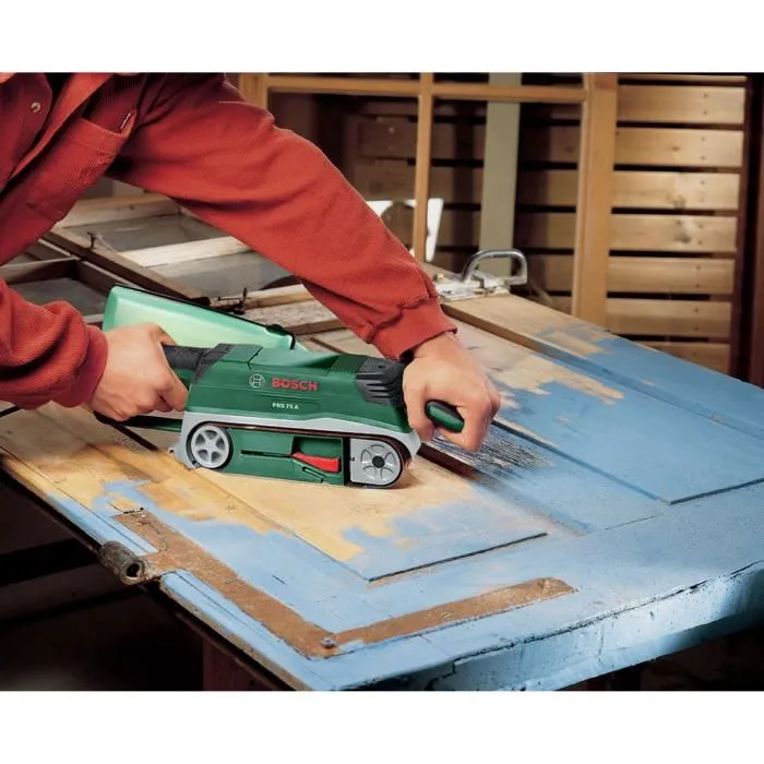 Bosch Lijadora de Banda PBS 75 A 710W, Superficie de Lijado 76x165 mm Bosch Lijadora de Banda PBS 75 A 710W, Superficie de Lijado 76x165 mm