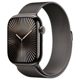 Apple Watch Series 10 GPS + Cellular 46 mm Titanio Pizarra con Correa Milanese Loop Pizarra M/L