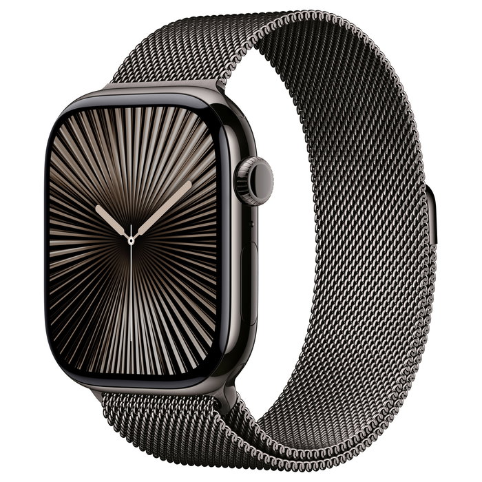 Apple Watch Series 10 GPS + Cellular 46mm Titanio Gris Caja con Correa Milanés de Acero Gris M/L - watchOS 11, 64 GB, 4G LTE Apple Watch Series 10 GPS + Cellular 46mm Titanio Gris Caja con Correa Milanés de Acero Gris M/L - watchOS 11, 64 GB, 4G LTE
