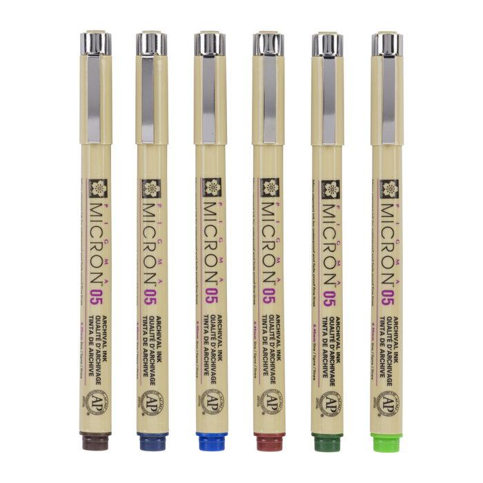 Sakura Sakura Pigma Micron 05 Estuche de 6 Colores Tierra