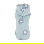 Nayeco Sudadera con Capucha para Perros Juliette Azul 20 cm, suave y cálida con flores, adaptable y ojal para correa