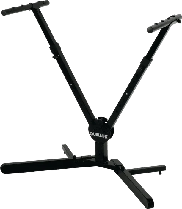 QUIKLOK Soporte Teclado Qly40 Formato "Y" / Perfil Simple Ajustable Plegable Acero Negro