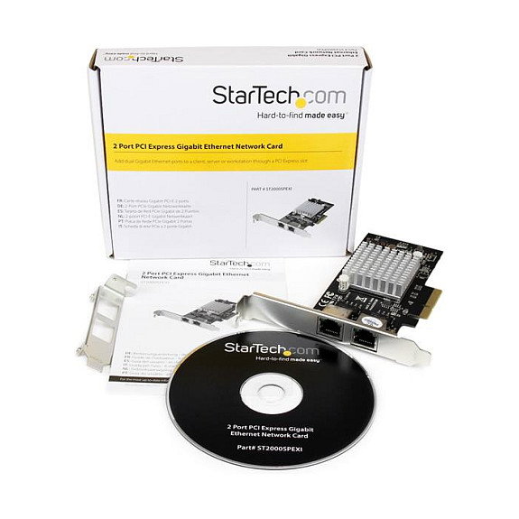 StarTech.com Tarjeta de Red PCI Express Gigabit Ethernet con 2 Puertos RJ45 Chipset Intel i350 ST2000SPEXI StarTech.com Tarjeta de Red PCI Express Gigabit Ethernet con 2 Puertos RJ45 Chipset Intel i350 ST2000SPEXI
