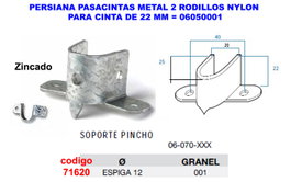 Soporte para persiana pincho nº3 espiga 12 zincado