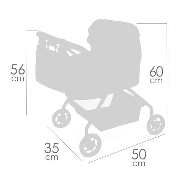 Sophie Mi Primer Coche de Muñeca para Muñecas hasta 42 cm - Vehículo Juguete de Metal y Plástico para Niñas +3 Años - Dimensiones 35x50x56 cm