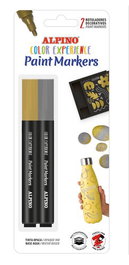 Rotul.Alpino Paint Marker Blister De 2 (Oro Y Plata) (Set de 12)