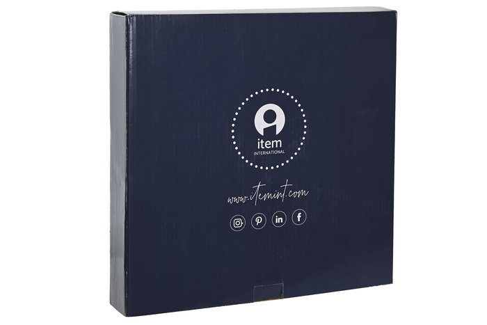 DKD Home Decor Frutero Shabby Azul Rosa Porcelana y Metal 27 x 34 x 27 cm