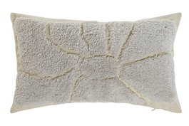 DKD Home Decor Cojín de Algodón Bordado Beige
