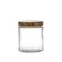 La Mediterranea Bote Vidrio Multiusos Wood 250 cc con Dimensiones 6.5 x 8.3 x 6.5 cm (24 Unidades)