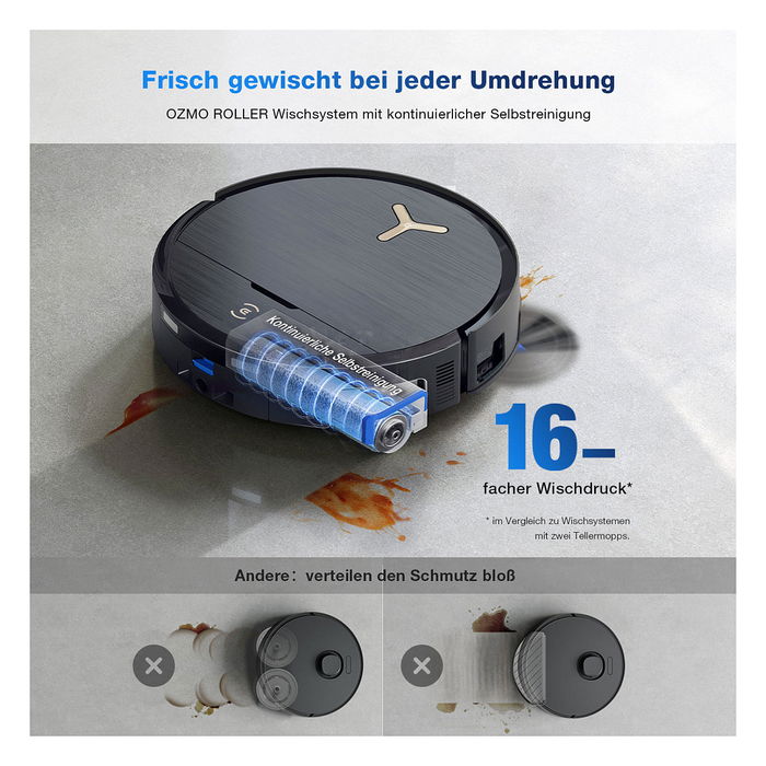 Ecovacs Deebot X9 PRO OMNI Robot Aspirador y Fregador con Estación Autovaciado, Negro, Navegación LIDAR, 16600 Pa, Autolimpieza de Mopa