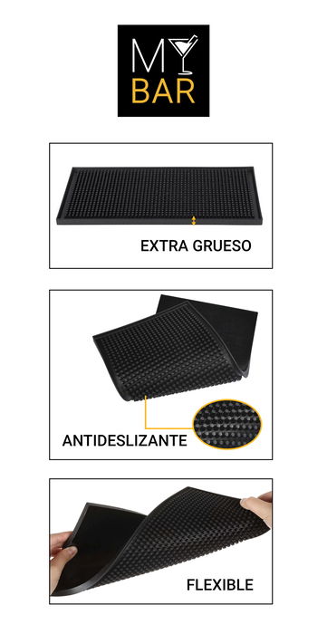 My Bar Tapete Escurridor De Vasos 30 x 15 cm (18 Unidades)