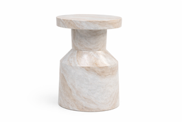 DKD Home Decor Mesita Auxiliar de Mármol 27x27x45 cm