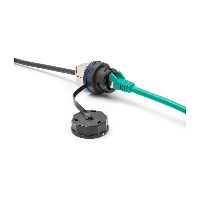 DeLOCK Tapa protectora para conectores RJ45 67047 y 67048 IP68 Negro