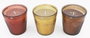DKD Home Decor Set de 3 Velas de Cera de Parafina en Frasco de Cristal