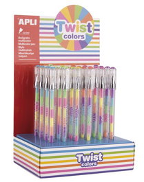 Roller Gel Apli Twist Colors Multicolor Surtido Expositor De 24