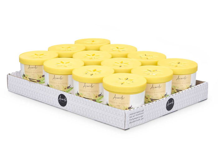 Acorde Ambientador de Gel 190gr Vainilla 8x8x8 cm (Set de 24) Acorde Ambientador de Gel 190gr Vainilla 8x8x8 cm (Set de 24)