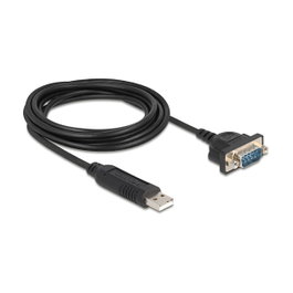 DeLOCK Adaptador USB 2.0 a RS-232 con conector D-Sub de 9 pines, 1,8 m